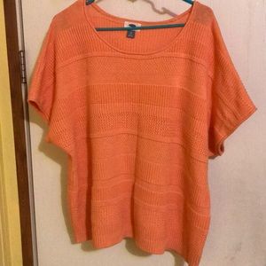 Peach cardigan sweater top